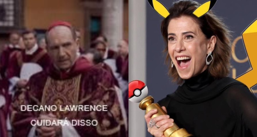 Tanto a atriz Fernanda Torres como produções como "Conclave" viraram "hits" na internet • Reprodução/Bluesky