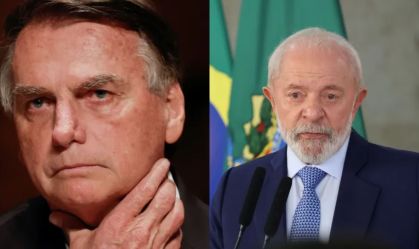 Ex-presidente, Jair Bolsonaro (PL) e o atual presidente Luiz Inácio Lula da Silva (PT)