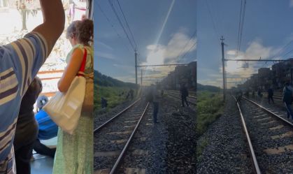 SP: Falta de luz na Linha 8-Diamante faz passageiros andarem pelos trilhos