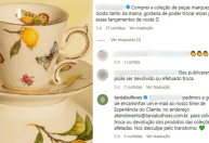 Tânia Bulhões: marca sugere troca de itens ou devolução para clientes