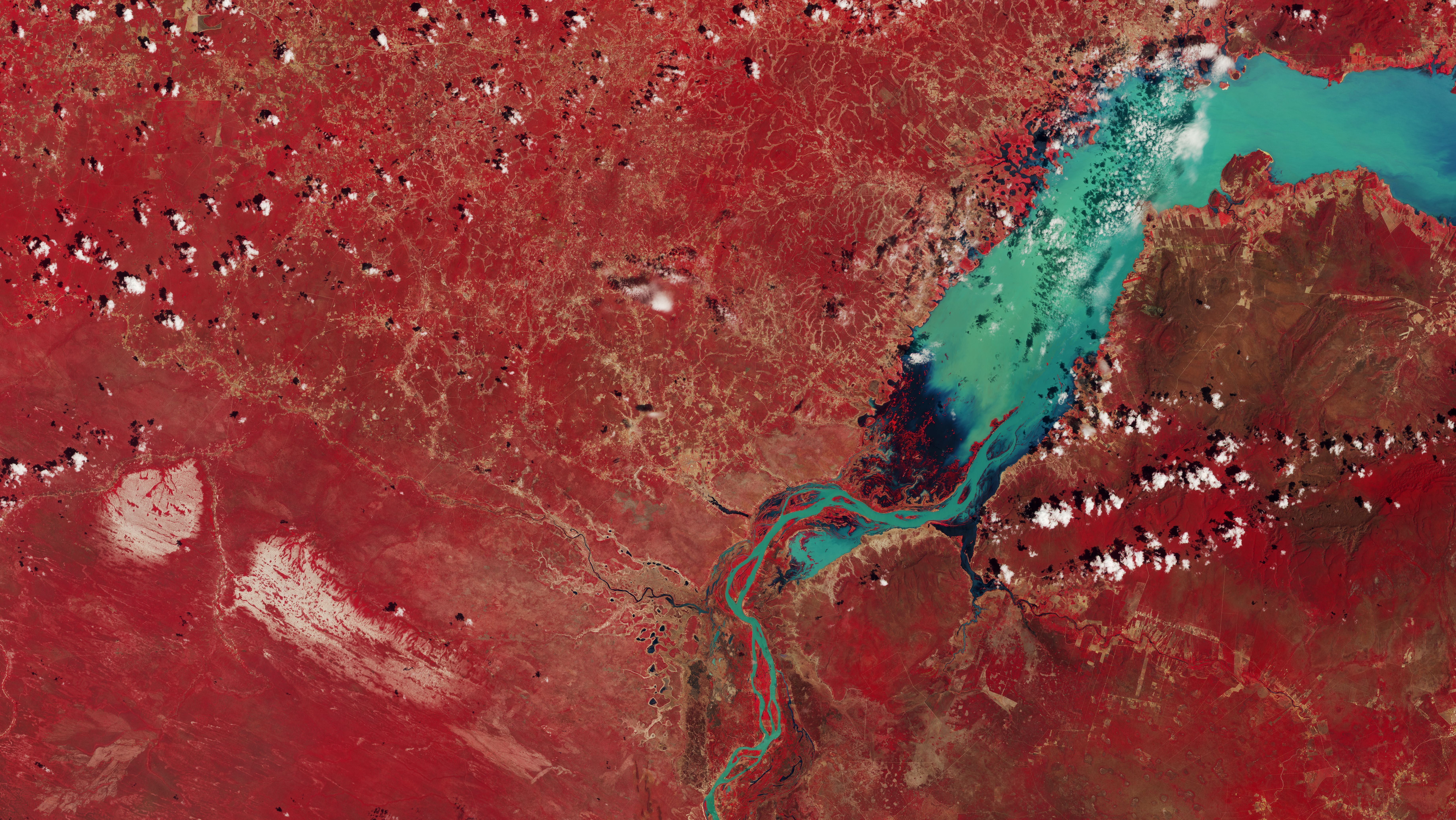 ESA divulgou uma imagem do rio São Francisco visto do espaço