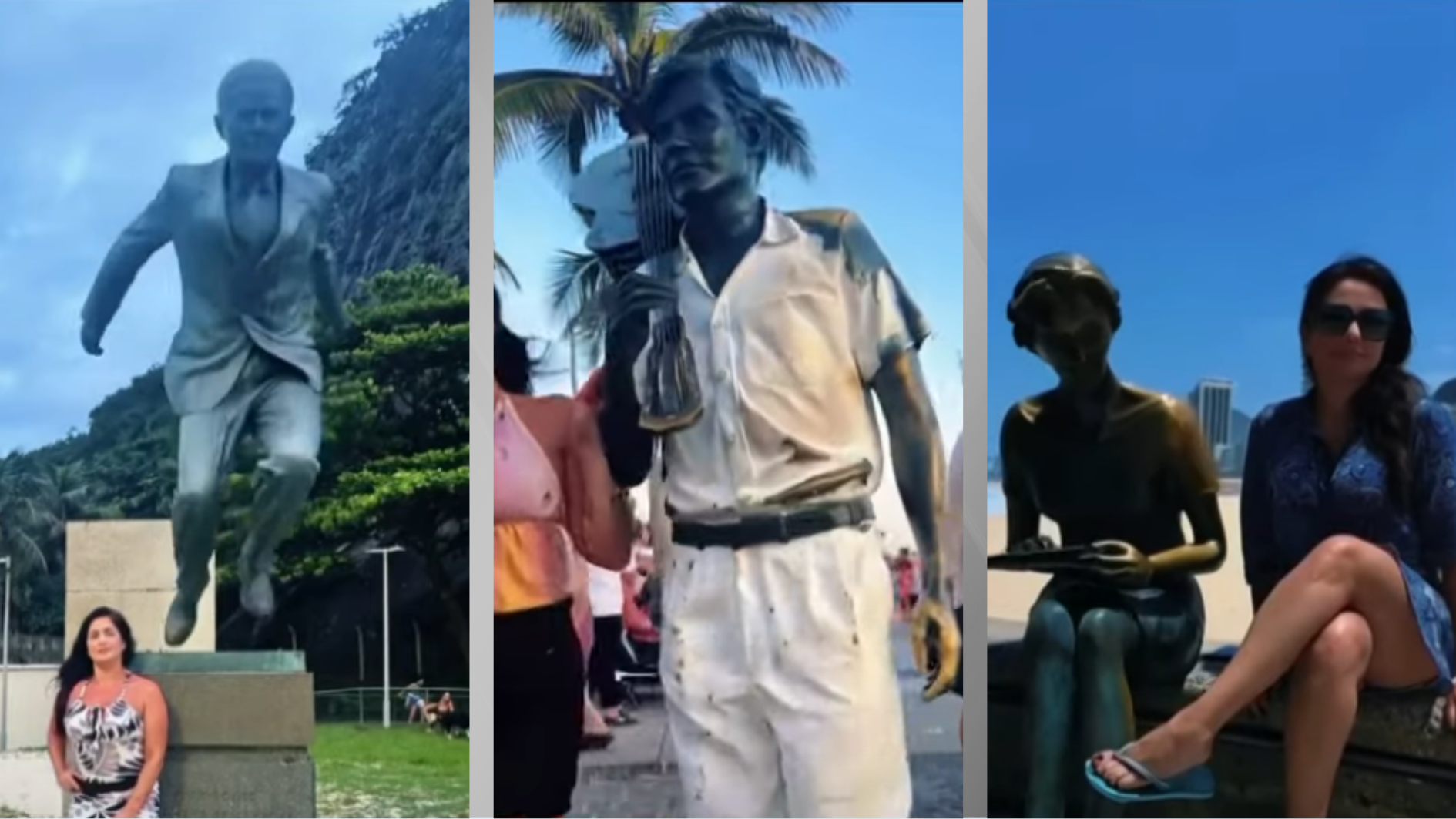 IA dá vida a estátuas do Rio de Janeiro