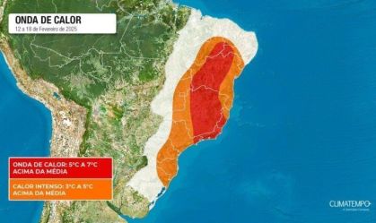 Onda de calor chega ao Sudeste e ao Nordeste do Brasil e permanece no Sul