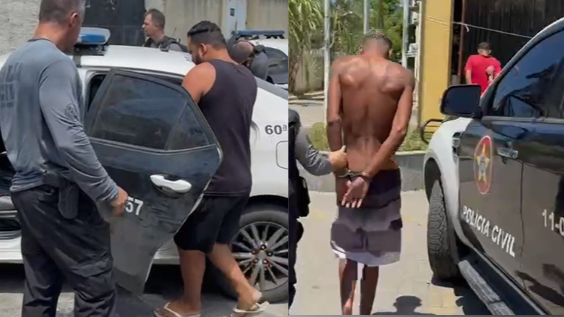 Imagem mostra os dois traficantes suspeitos de participarem de ataque a delegacia no Rio