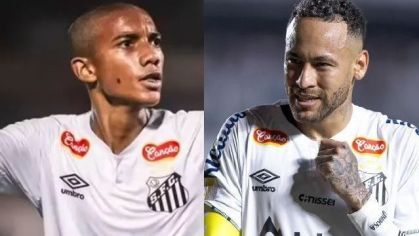 Juninho, filho de Robinho, é relacionado pela primeira vez para um jogo no time profissional do Santos; Neymar estará em campo