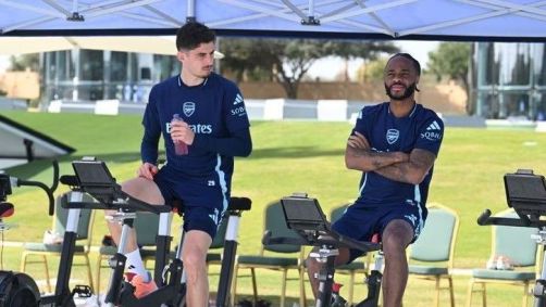 Kai Havertz durante treinamento