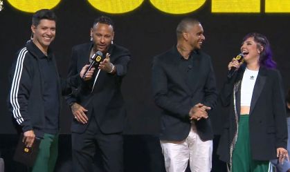 Neymar provoca Hariel durante evento da Kings League Brazil; Memphis Depay reage