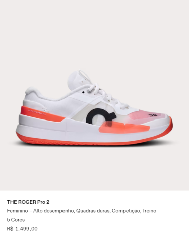 Modelo que João Fonseca utilizou na final na Argentina • Reprodução/ON Site