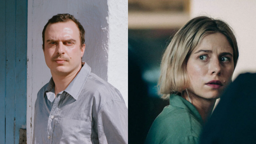 Montagem com Andrea Gavazzi e imagem do curta "A Lien"