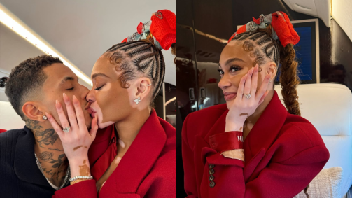 Montagem com fotos da modelo Winnie Harlow