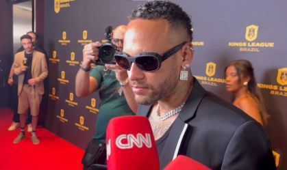 Neymar na cerimônia de draft da Kings League