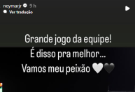 Neymar comemora vitória do Santos sobre São Paulo: “Grande jogo”