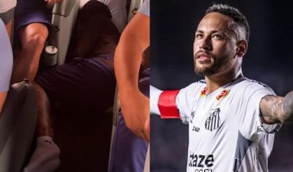 Neymar dorme em corredor de ônibus antes de jogo do Santos