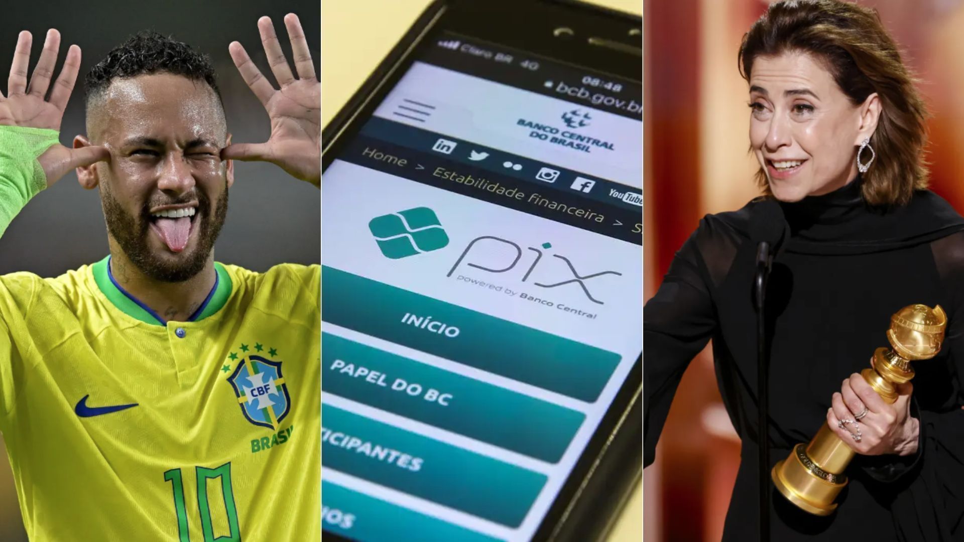 Neymar e Fernanda Torres são exemplos em campanha contra golpe do pix em SC