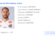 Neymar é registrado no BID e está liberado para reestrear pelo Santos