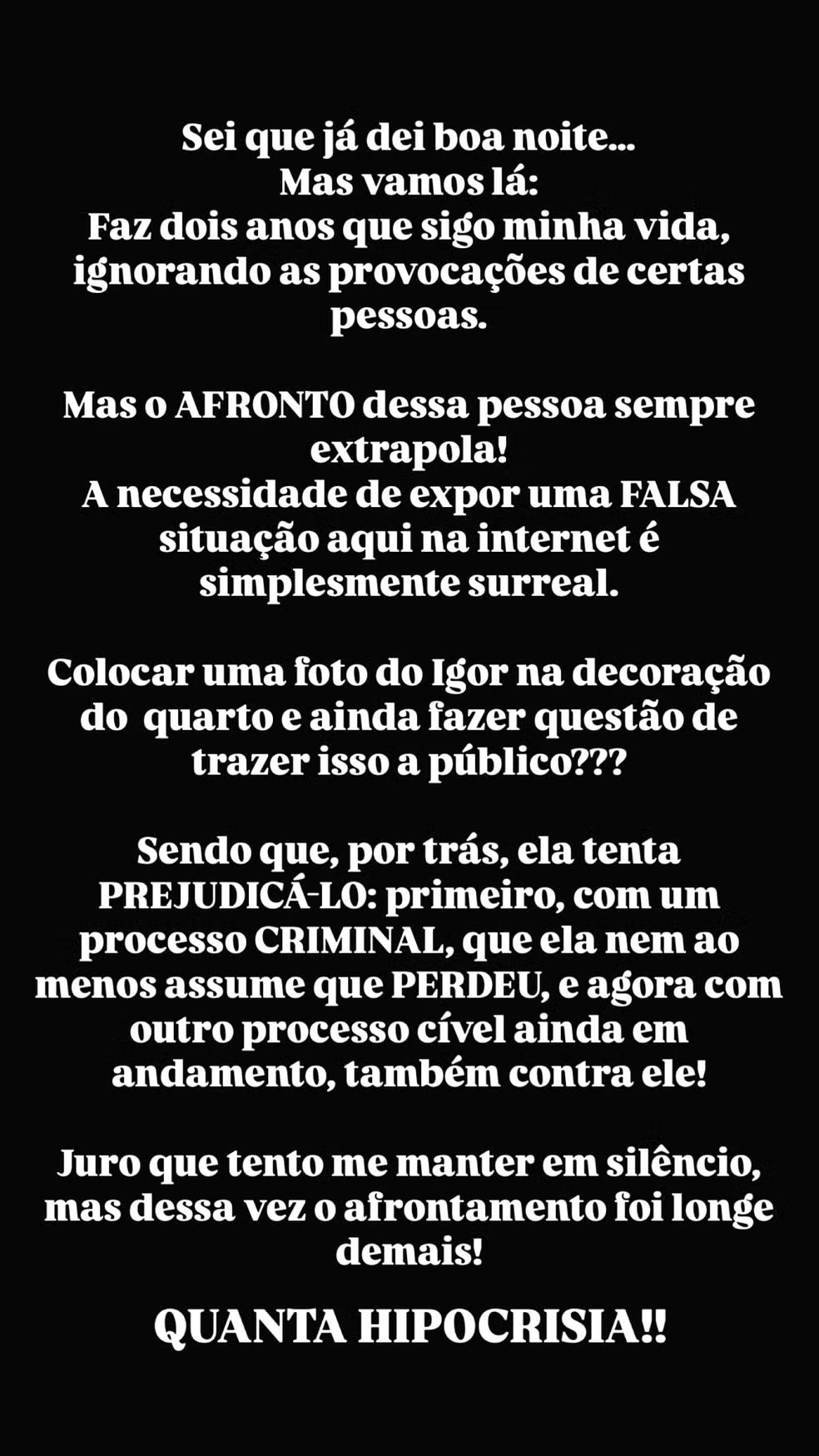 Print do Instagram de Amabylle Eiroa • Reprodução
