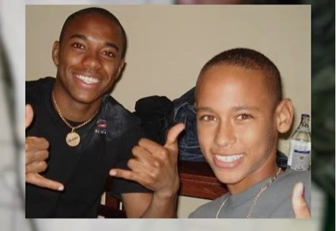 Robinho e Neymar • Reprodução