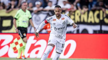 Neymar durante vitória do Santos sobre a Inter de Limeira