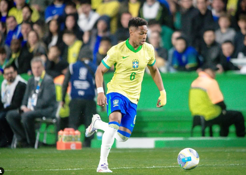 Wendell pela seleção brasileira • Reprodução/Instagram/Wendellborges18