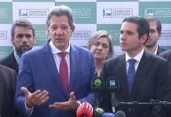 Em aceno, Haddad vai à Câmara e elogia Hugo: "Liderança extraordinária"