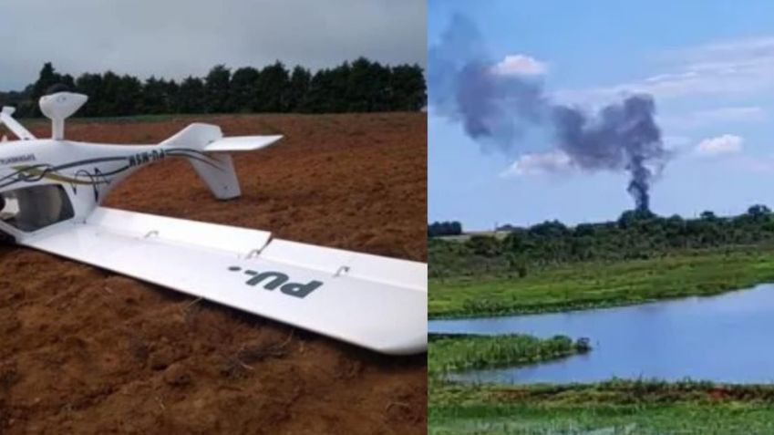 Avião que caiu no interior sofreu acidente em 2019 • Divulgação