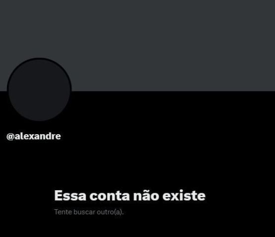 Conta do ministro Alexandre de Moraes está indisponível no X • Reprodução