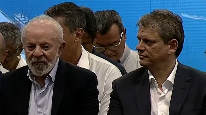 O presidente da República, Luiz Inácio Lula da Silva (PT) e o governador do estado de São Paulo, Tarcísio de Freitas