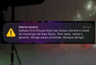 Novo alerta de chuvas para celular em SP toca mais de 150 vezes em 4 meses