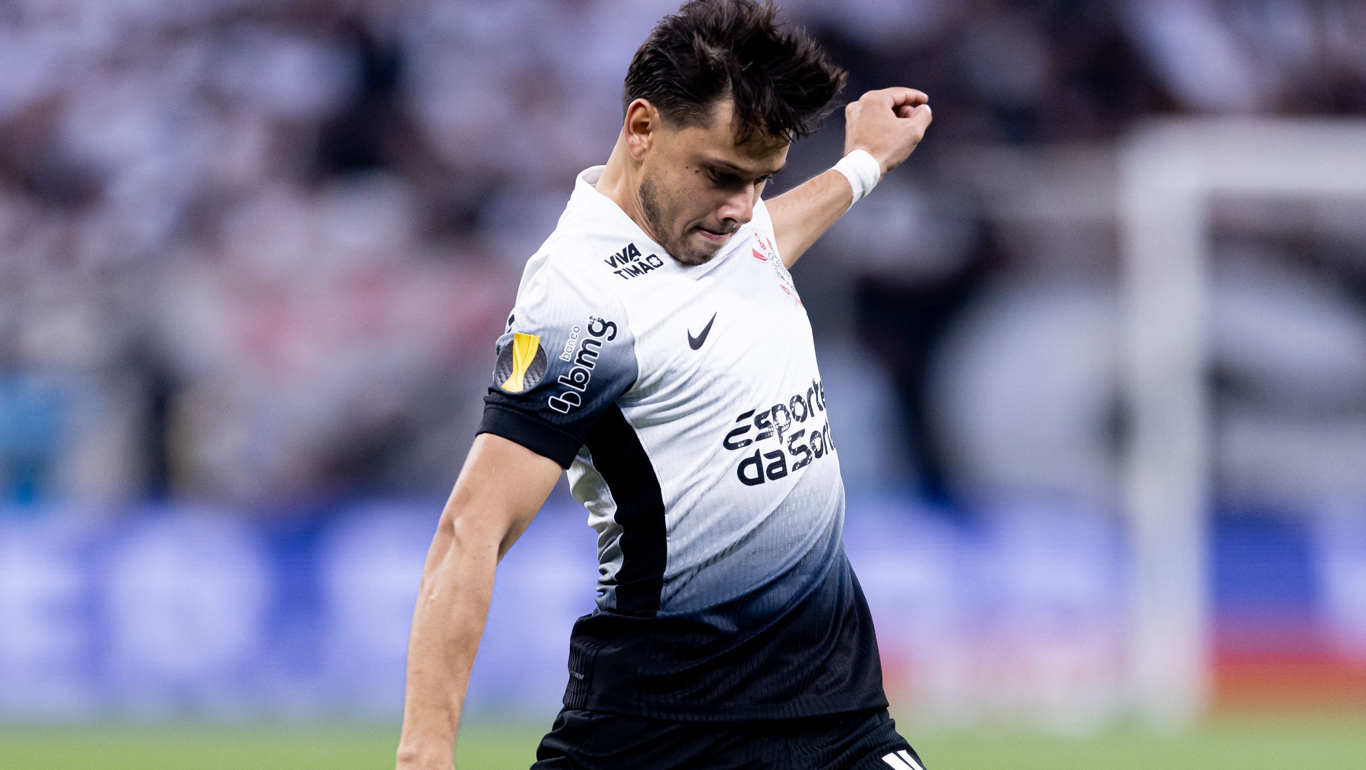 Romero durante Corinthians x Guarani