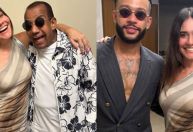 Alessandra Negrini posa com Memphis Depay e Jorge Ben Jor: "Ídolos"