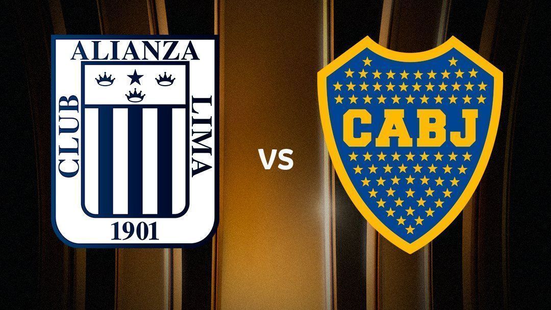 Arte com os escudos do Alianza Lima e Boca Juniors
