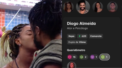 Aline mostrou sua revolta com ator Diogo após ele usar um Contragolpe para indicá-la ao paredão