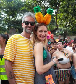 Ana Claudia Michells no bloco Acadêmicos do Baixa Augusta, em São Paulo