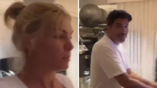Ana Hickmann e Edu Guedes treinam juntos