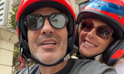 Ana Hickmann mostra passeio de moto com Edu Guedes pela 1ª vez