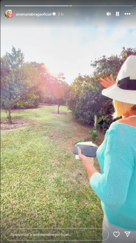 Ana Maria Braga em sua fazenda, localizada em Bofete • Instagram/Ana maria Braga