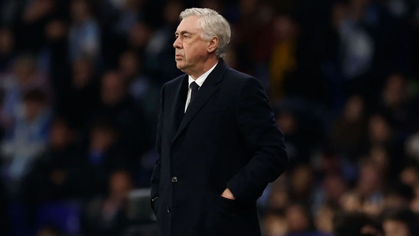 Carlo Ancelotti em jogo do Real Madrid