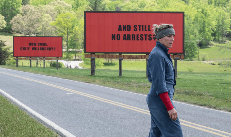 Frances Mcdormand no filme "Três Anúncios para um Crime" (2017) • Divulgação