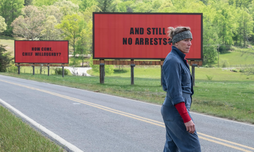 Frances Mcdormand no filme "Três Anúncios para um Crime" (2017) • Divulgação