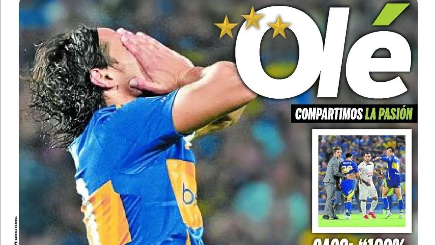 Capa do Diário Olé desta quarta-feira (26)