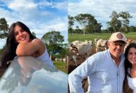 Ana Castela ostenta cabeças de gado em fazenda: "Meu e do meu pai"