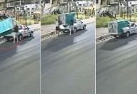 Vídeo: homens furtam banheiro químico em São Gonçalo, no RJ