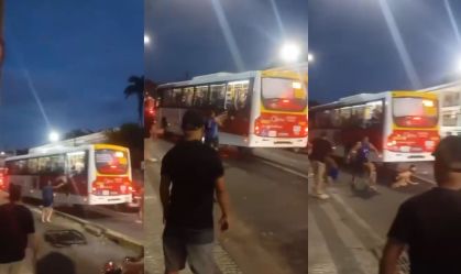 Assaltantes quebram janela e se jogam de ônibus em tentativa de roubo no RJ