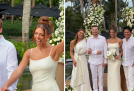 Filha de Cesar Filho e Elaine Mickely mostra fotos do casamento civil; veja