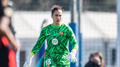 Cata Coll, goleira do Barcelona, em campo