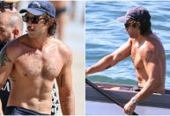 Chay Suede pratica canoagem em alto-mar no Rio; veja fotos