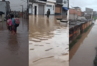 Vídeos: Após chuvas, ruas ficam debaixo d'água na zona leste de São Paulo