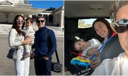 Claudia Raia curte viagem a Portugal com filho caçula e marido; veja