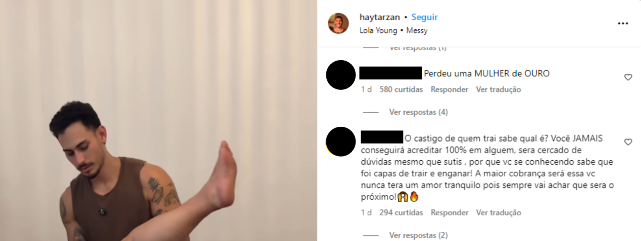 Fãs de Natinha "invadiram" o Instagram de João Pedro repudiando a traição e exaltando a líbero • Reprodução/Instagram