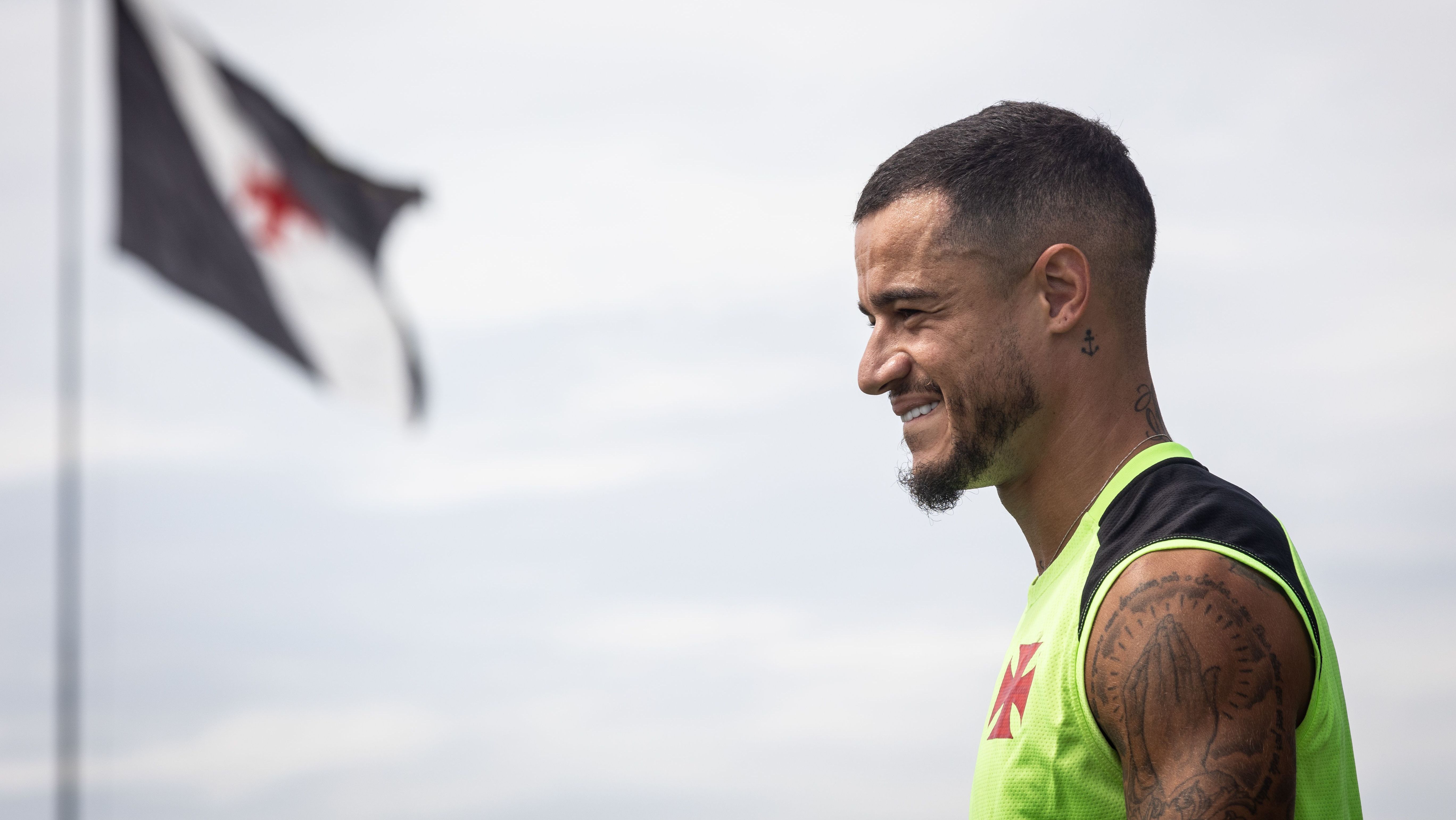 Coutinho em treino do Vasco